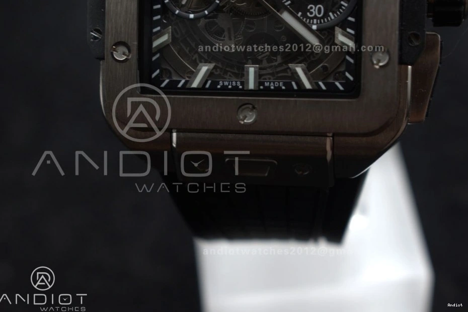 Edition Unico on Dial Titanium Rubber Square Black Bang Best BBF Strap 1:1 Skeleton 42mm A1280 0523